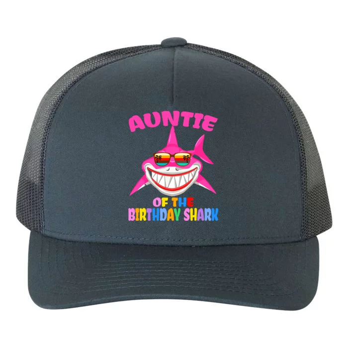 Auntie Of The Baby Birthday Shark Auntie Shark Halloween Day Yupoong Adult 5-Panel Trucker Hat