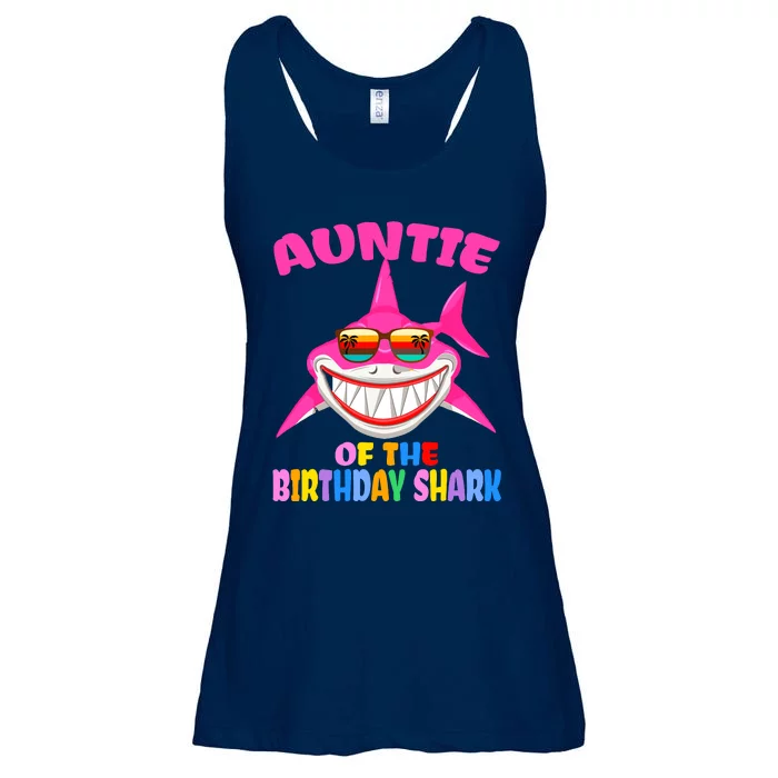 Auntie Of The Baby Birthday Shark Auntie Shark Halloween Day Ladies Essential Flowy Tank