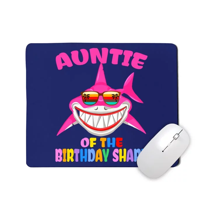 Auntie Of The Baby Birthday Shark Auntie Shark Halloween Day Mousepad