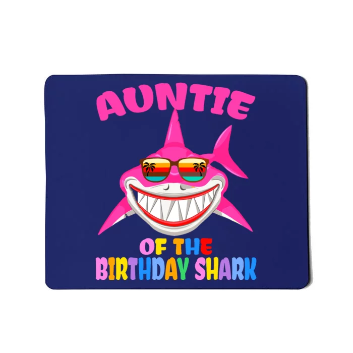 Auntie Of The Baby Birthday Shark Auntie Shark Halloween Day Mousepad