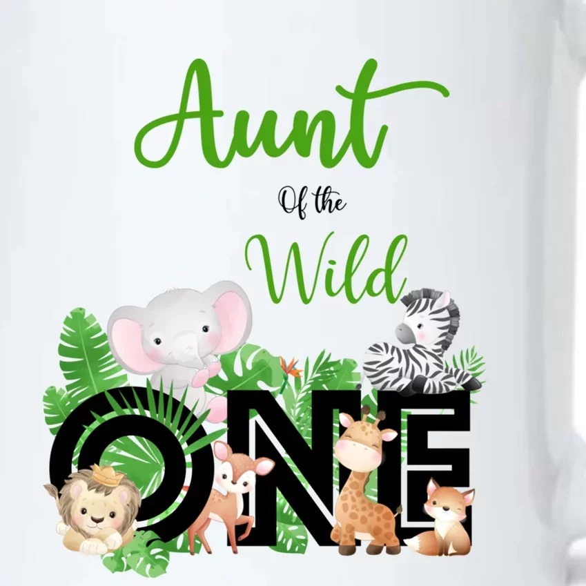 Aunt Of The Wild One Zoo's Happy Birthday Jungle Animal Cool Gift Black Color Changing Mug