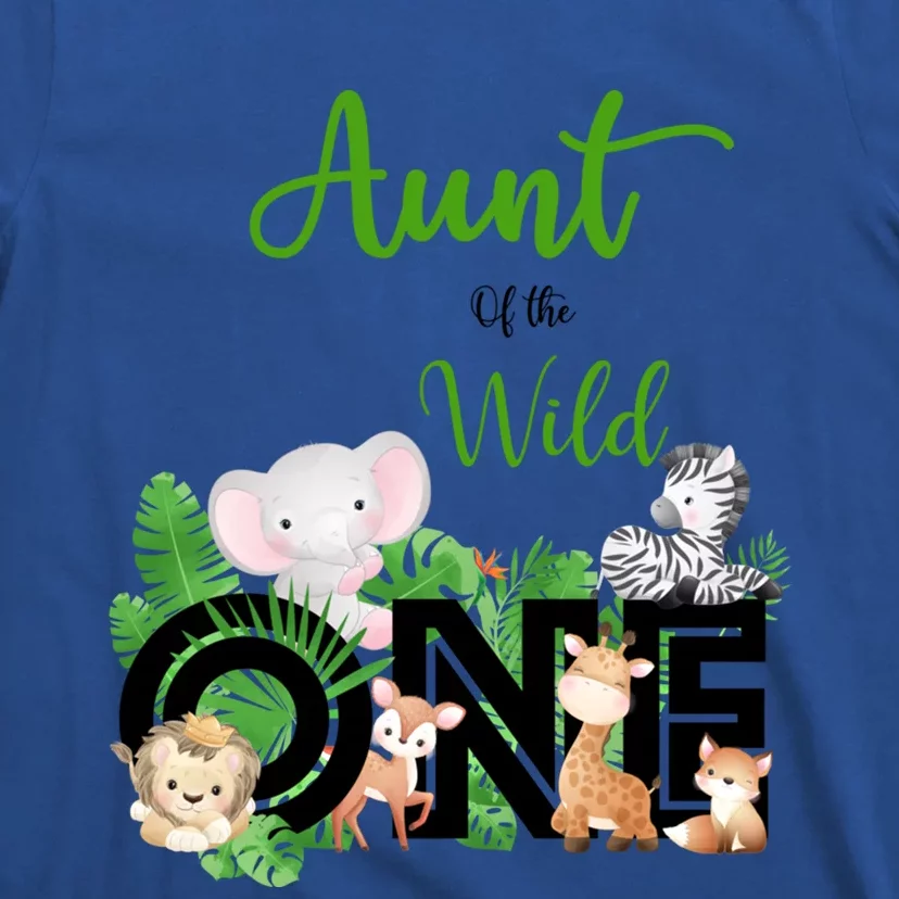 Aunt Of The Wild One Zoo's Happy Birthday Jungle Animal Cool Gift T-Shirt