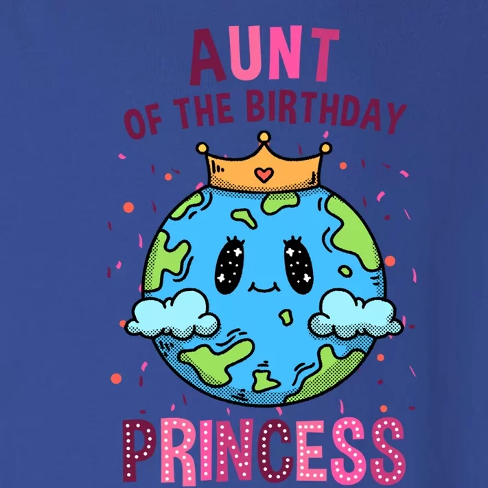 Aunt Of The Birthday Princess Earth Day Birthday Meaningful Gift Toddler Long Sleeve Shirt