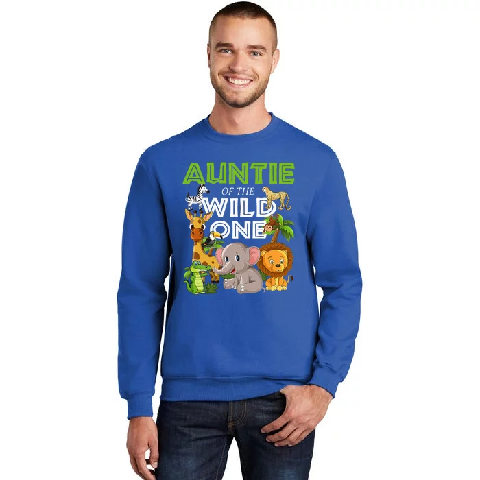 Auntie Of The Wild One Zoo Safari Jungle Animals Lover Sweatshirt