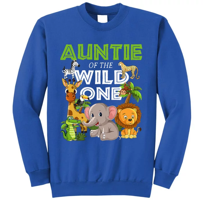 Auntie Of The Wild One Zoo Safari Jungle Animals Lover Sweatshirt