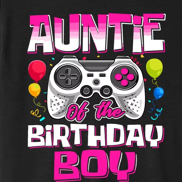 Auntie Of The Birthday Boy Matching Video Gamer Birthday ChromaSoft Performance T-Shirt