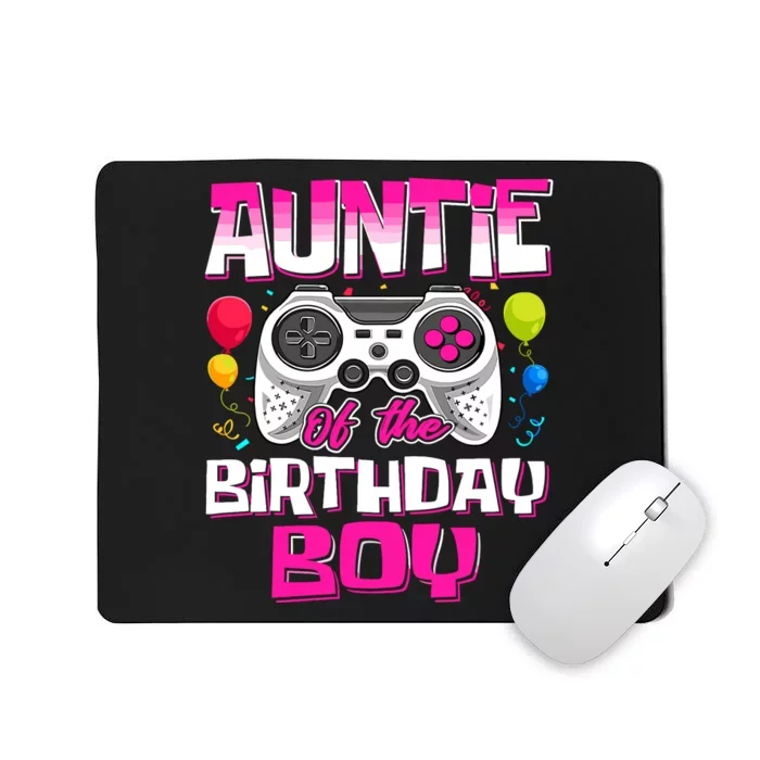 Auntie Of The Birthday Boy Matching Video Gamer Birthday Mousepad