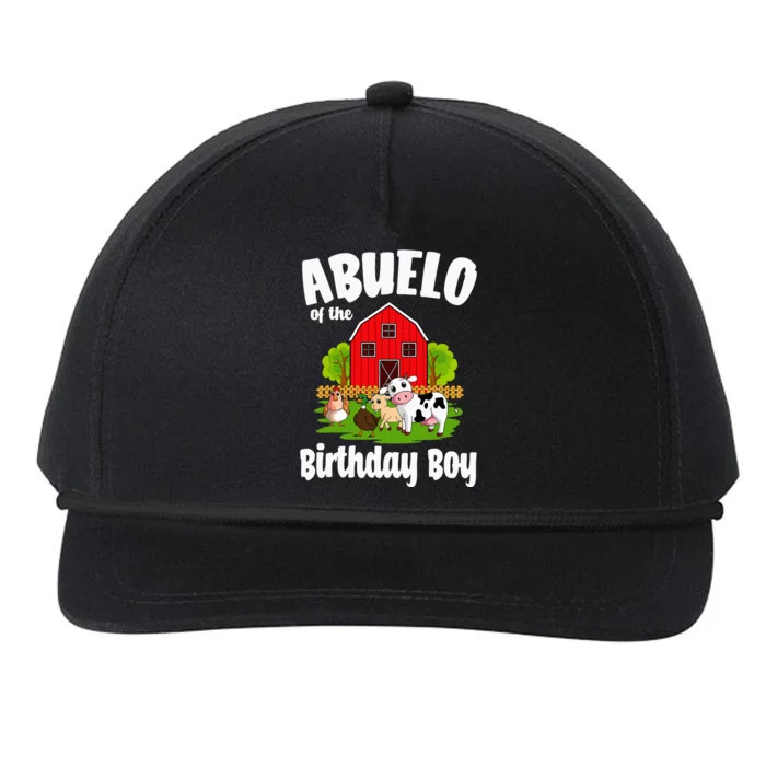 Abuelo Of The Birthday Boy Farm Animal Bday Party Snapback Five-Panel Rope Hat