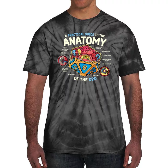 Anatomy Of The D20 Polyhedral 20 Sided Dice Funny Rpg Tie-Dye T-Shirt