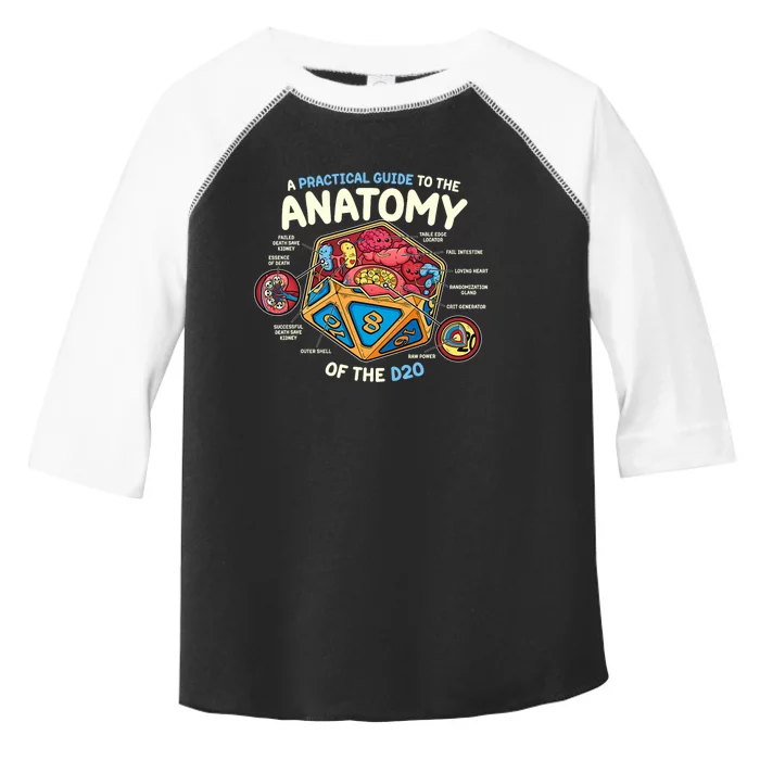 Anatomy Of The D20 Polyhedral 20 Sided Dice Funny Rpg Toddler Fine Jersey T-Shirt