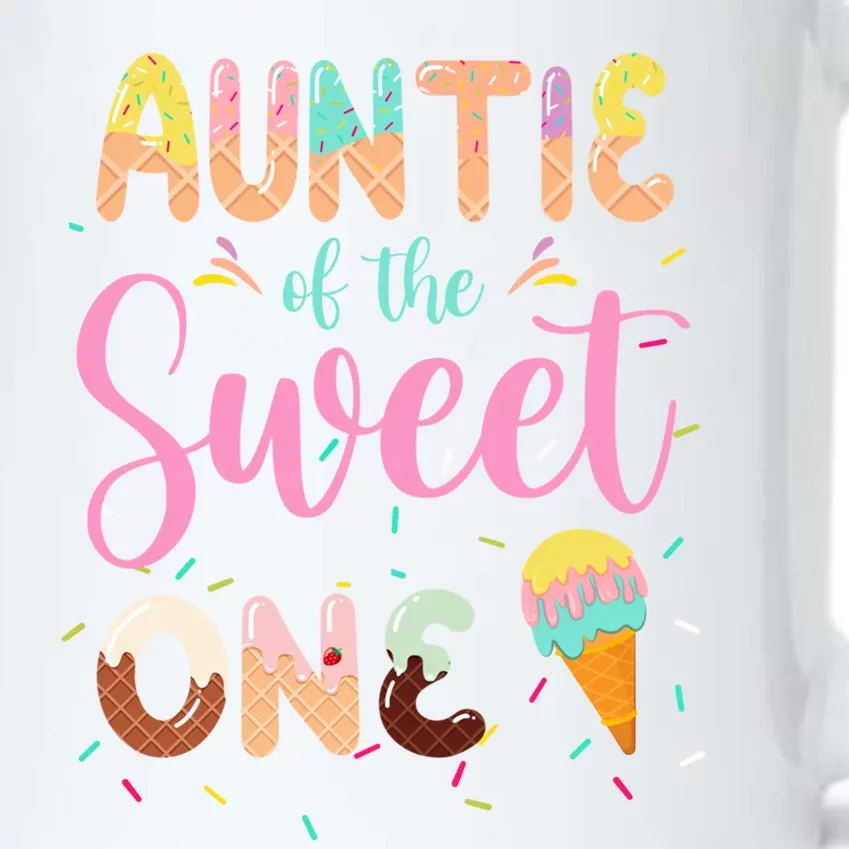 Auntie Of The Sweet One Ice Cream 1st First Birthday Family Funny Gift Black Color Changing Mug