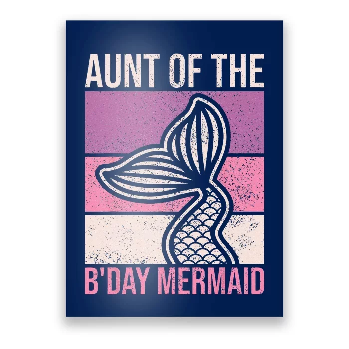 Aunt Of The Birthday Mermaid Party Outfit Vintage Mermaid Poster