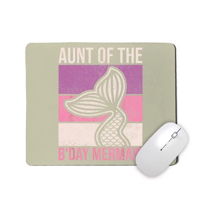 Aunt Of The Birthday Mermaid Party Outfit Vintage Mermaid Mousepad