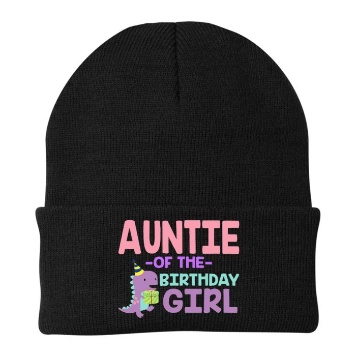 Auntie of The Birthday For Saurus Rex Dinosaur Party Knit Cap Winter Beanie