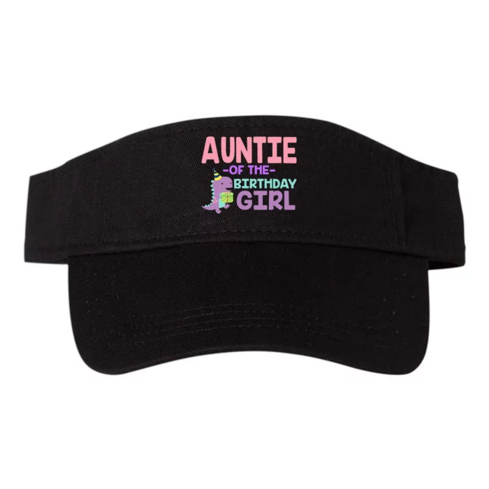 Auntie of The Birthday For Saurus Rex Dinosaur Party Valucap Bio-Washed Visor