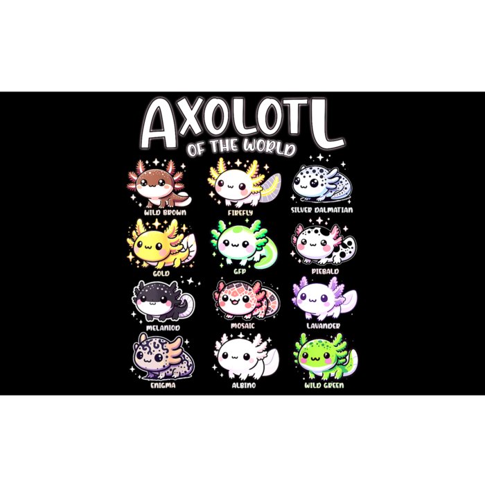 Axolotls Of The World Kawaii Types Of Axolotl Fish Amphibian Bumper Sticker