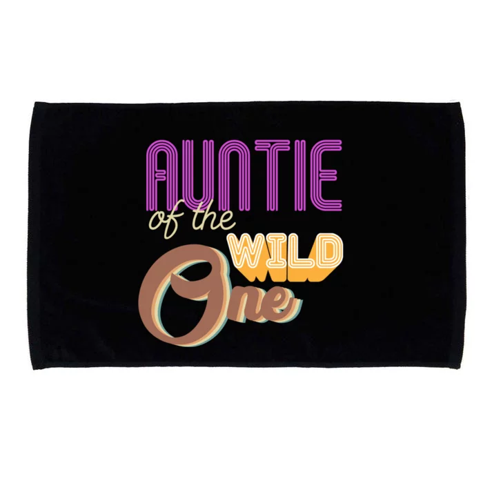 Auntie Of The Wild One For Best Aunt Ever Cool Gift Microfiber Hand Towel