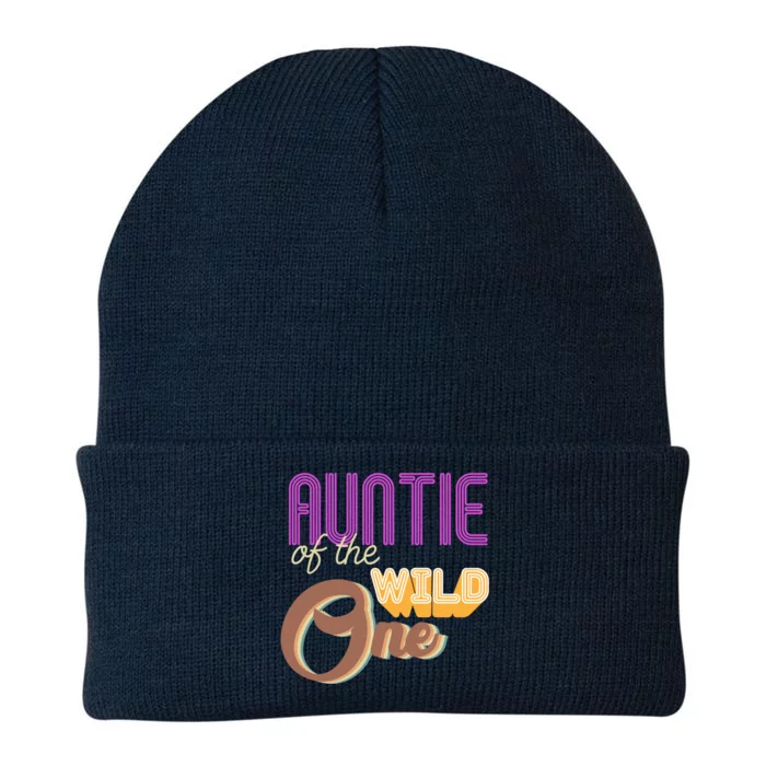 Auntie Of The Wild One For Best Aunt Ever Cool Gift Knit Cap Winter Beanie