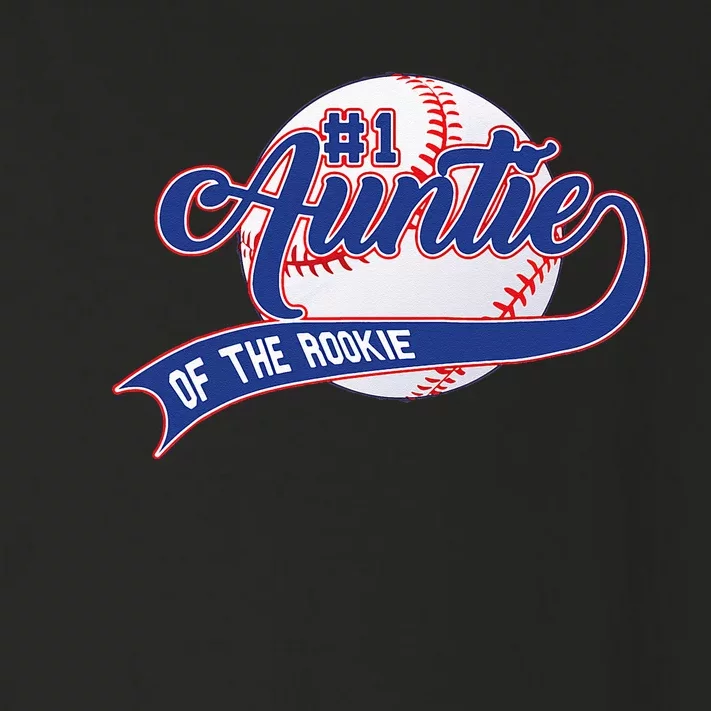 Auntie Of The Rookie 1st Birthday Baseball Family Rookie Toddler Long Sleeve Shirt