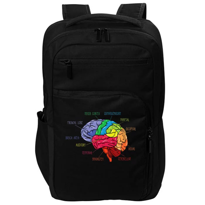 Anatomy Of The Brain Neurologist Gift Impact Tech Backpack