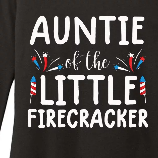 auntie of the little firecracker funny 4th of july Womens CVC Long Sleeve Shirt