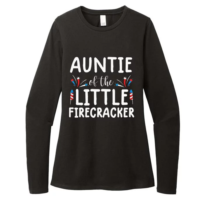 auntie of the little firecracker funny 4th of july Womens CVC Long Sleeve Shirt