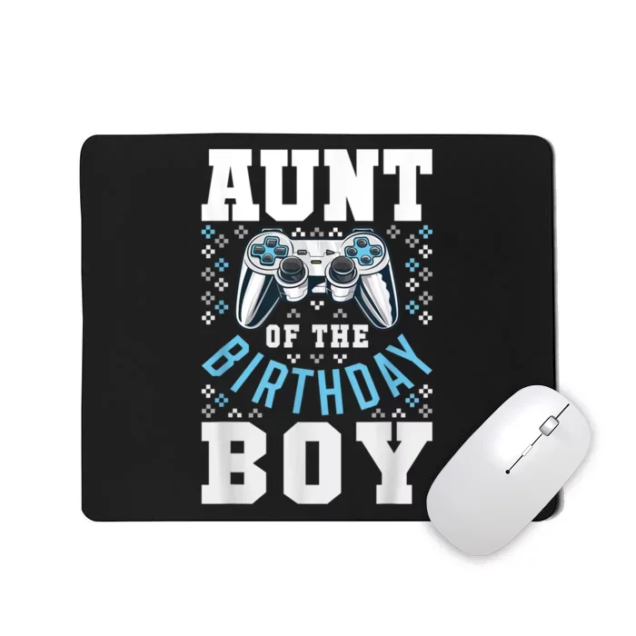 Aunt Of The Birthday Boy Matching Video Gamer Birthday Party Mousepad