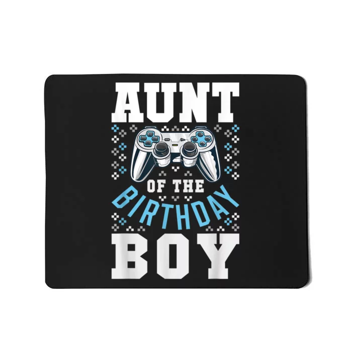 Aunt Of The Birthday Boy Matching Video Gamer Birthday Party Mousepad