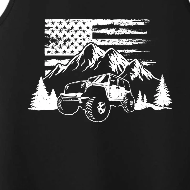 American Offroad USA Flag Atv Utv 4x4 Off Roading QUAD Performance Tank