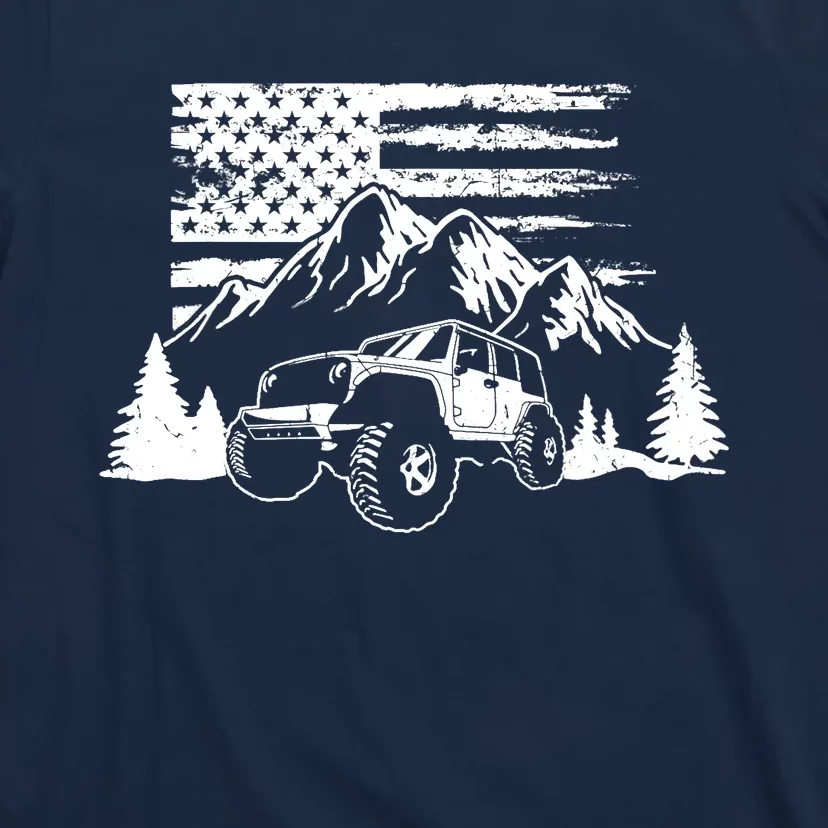 American Offroad USA Flag Atv Utv 4x4 Off Roading QUAD T-Shirt