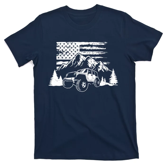 American Offroad USA Flag Atv Utv 4x4 Off Roading QUAD T-Shirt