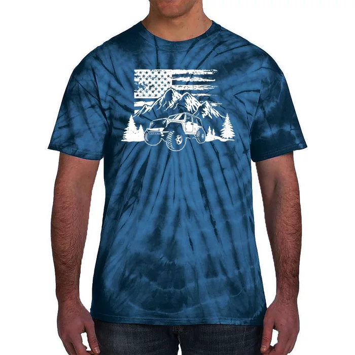 American Offroad USA Flag Atv Utv 4x4 Off Roading QUAD Tie-Dye T-Shirt