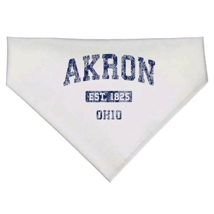 Akron Ohio Vintage Athletic Sports Design USA-Made Doggie Bandana