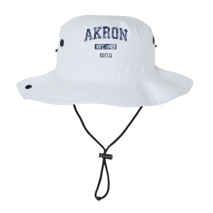 Akron Ohio Vintage Athletic Sports Design Legacy Cool Fit Booney Bucket Hat