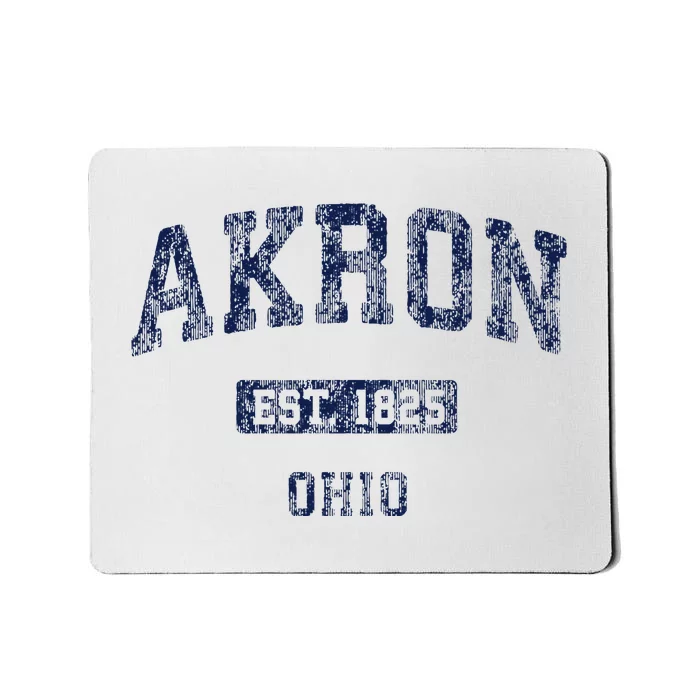 Akron Ohio Vintage Athletic Sports Design Mousepad