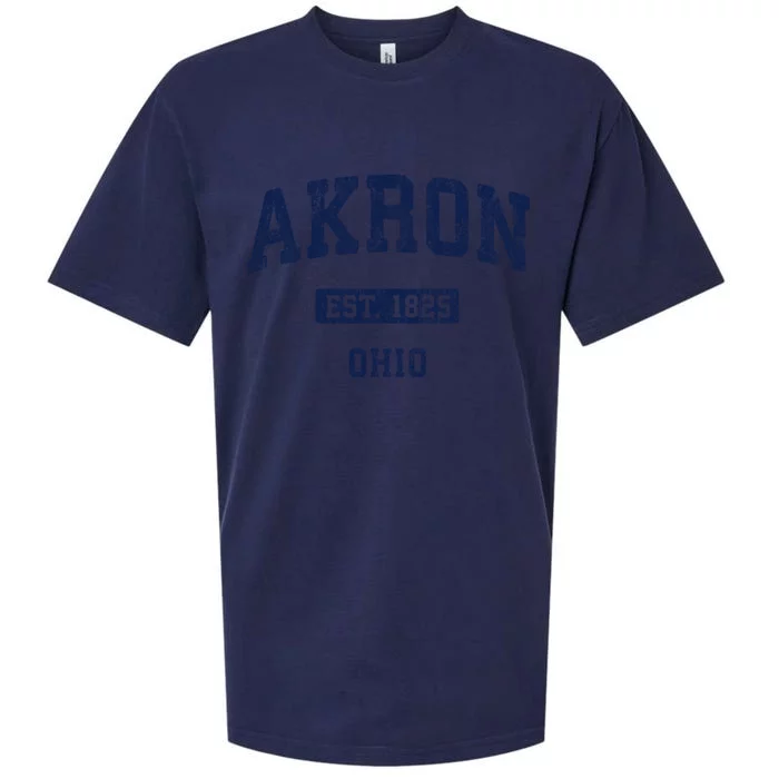 Akron Ohio Vintage Athletic Sports Design Sueded Cloud Jersey T-Shirt