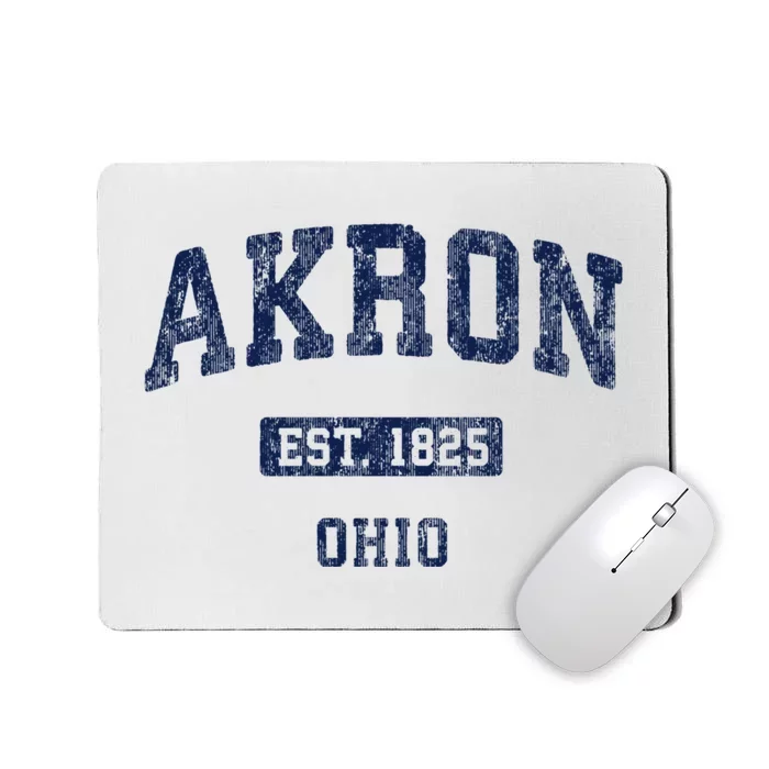 Akron Ohio Vintage Athletic Sports Design Mousepad