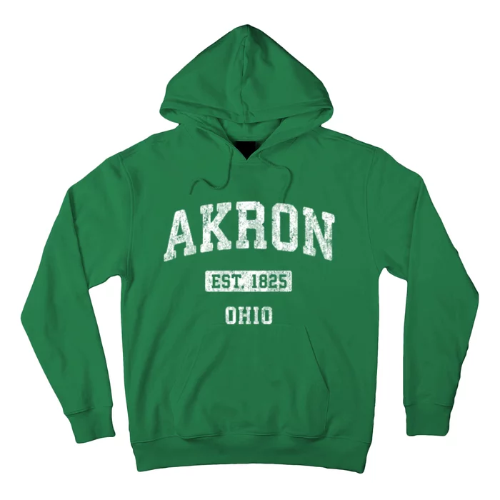 Akron Ohio Vintage Athletic Sports Design Hoodie