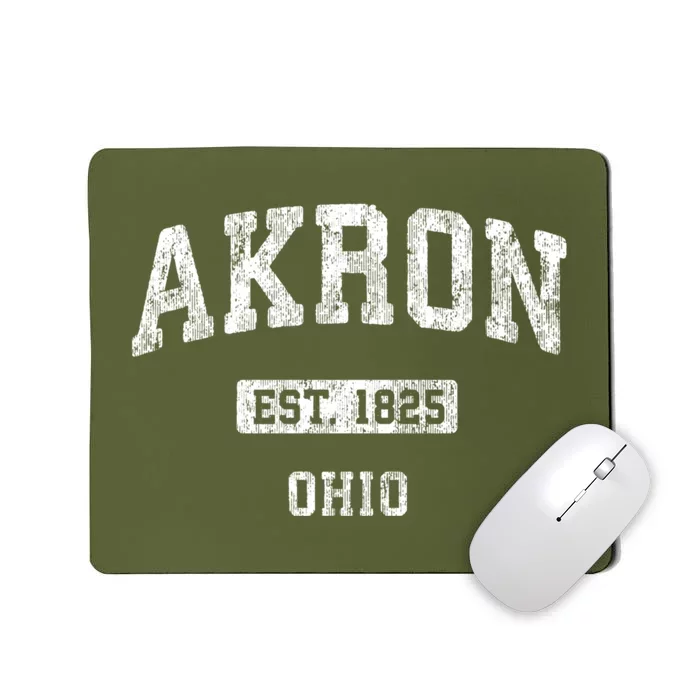 Akron Ohio Vintage Athletic Sports Design Mousepad