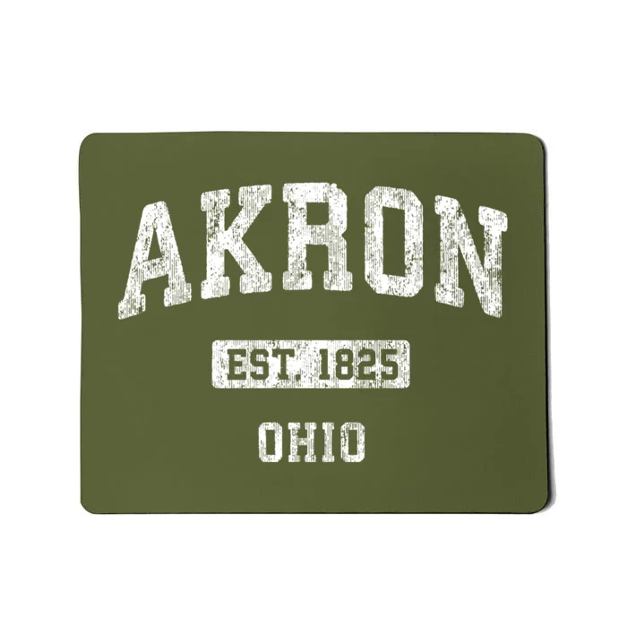 Akron Ohio Vintage Athletic Sports Design Mousepad