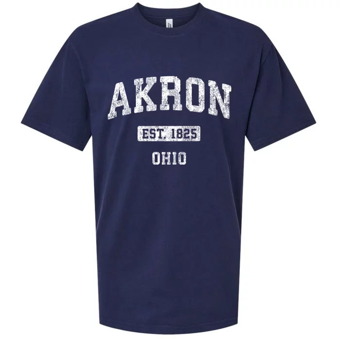 Akron Ohio Vintage Athletic Sports Design Sueded Cloud Jersey T-Shirt