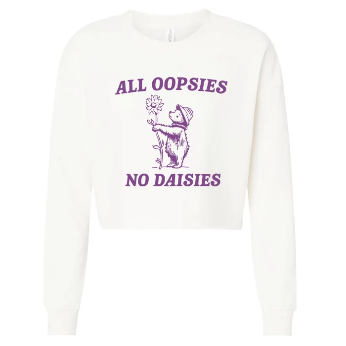 All Oopsies Vintage Drawing Cartoon Meme Cropped Pullover Crew