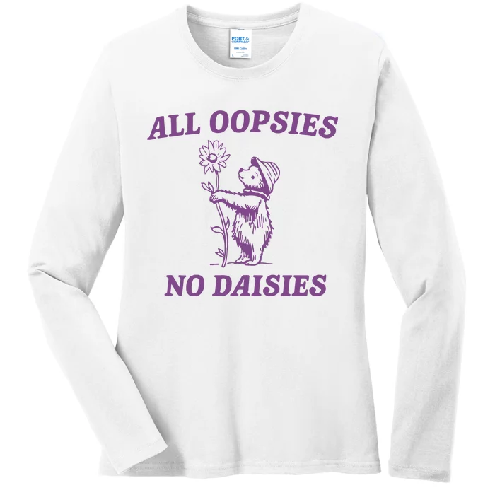 All Oopsies Vintage Drawing Cartoon Meme Ladies Long Sleeve Shirt