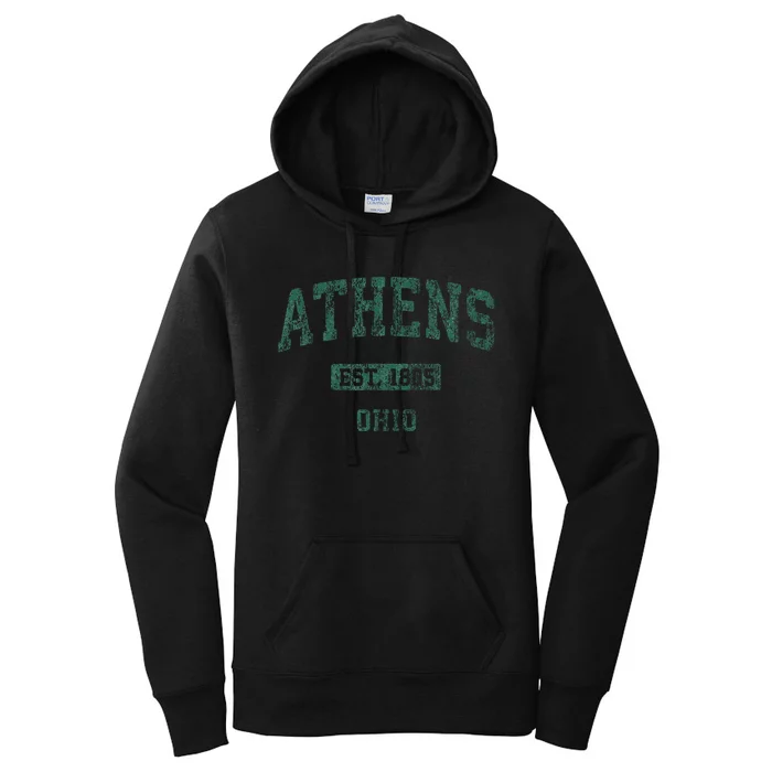 Athens Ohio Vintage Athletic Sports Women's Pullover Hoodie