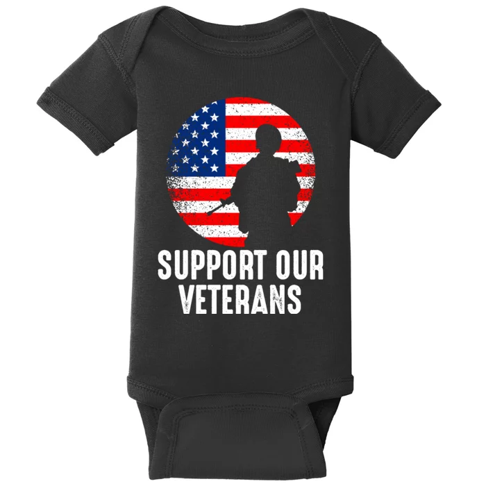 Army Or Veteran T 4 Baby Bodysuit