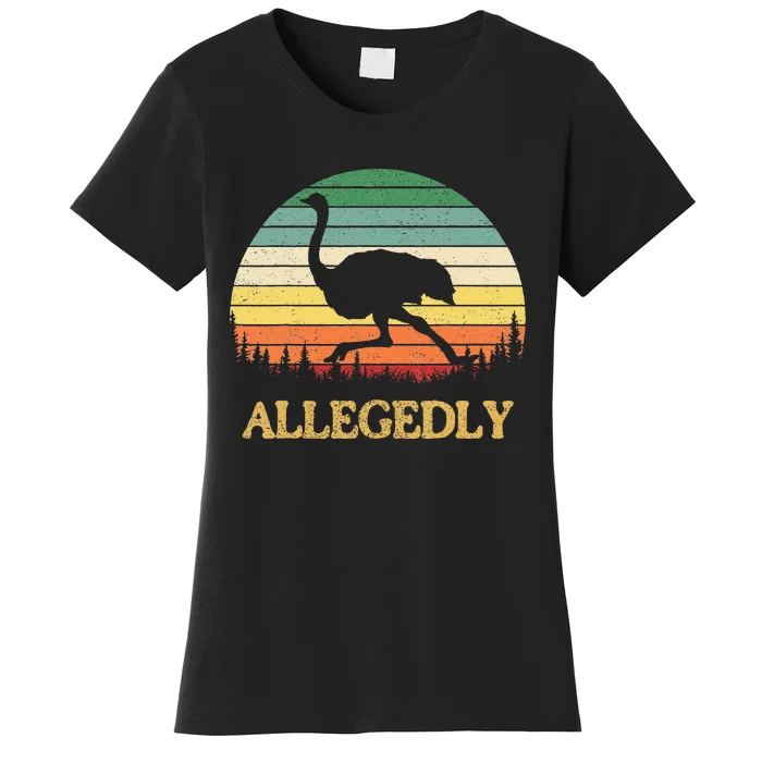 Allegedly Ostrich Vintage Retro Funny Ostrich Lover Women's T-Shirt