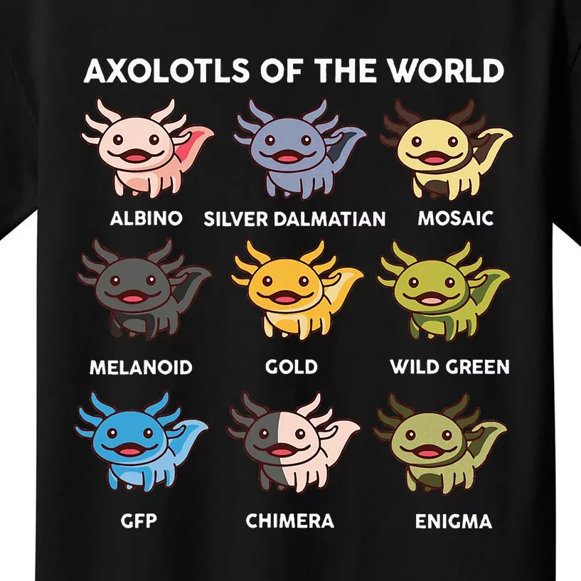 Axolotl Of World Kids T-Shirt