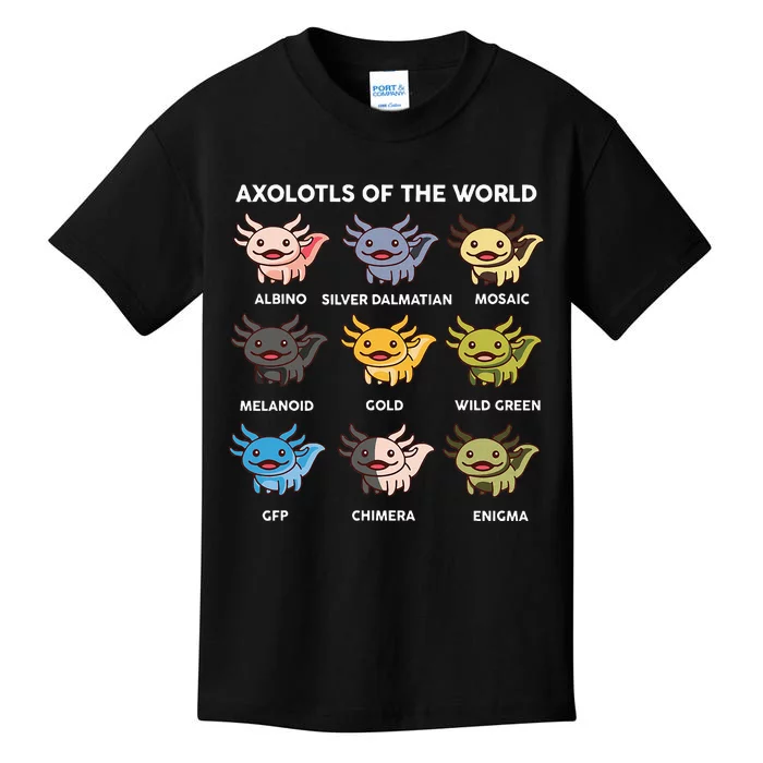 Axolotl Of World Kids T-Shirt