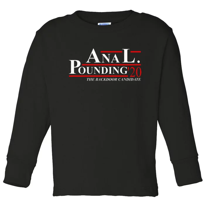 Anal Pounding 2020 Adult Humor Innuendo Vulgar Toddler Long Sleeve Shirt