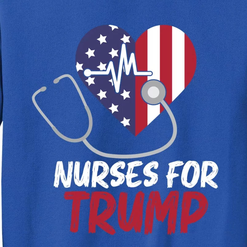 American President 2024 Trump Gift Nurses For Trump Gift Tall Sweatshirt